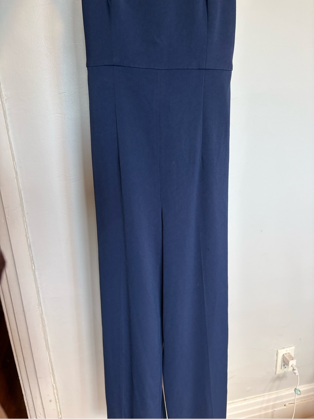 Club Monaco Navy Square-Neck Wide-Leg Jumpsuit - Picture 6 of 10
